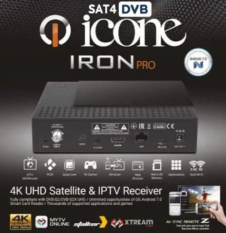 IRON PRO 4k : Un Nouveau Récepteur 4K de la ICONE 2 iron pro sat4dvb 2