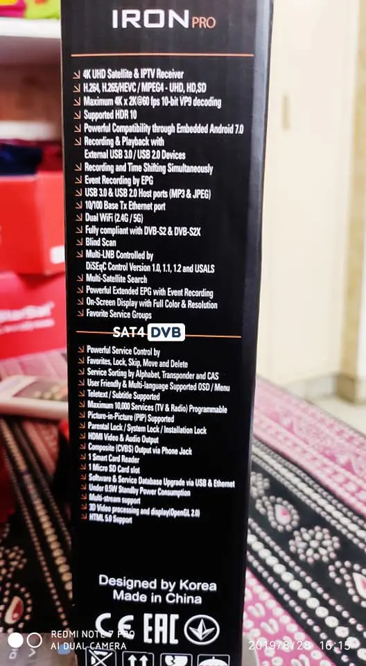 IRON PRO 4k : Un Nouveau Récepteur 4K de la ICONE 5 iron pro sat4dvb 7